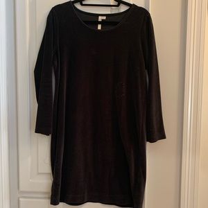 Black velvet dress